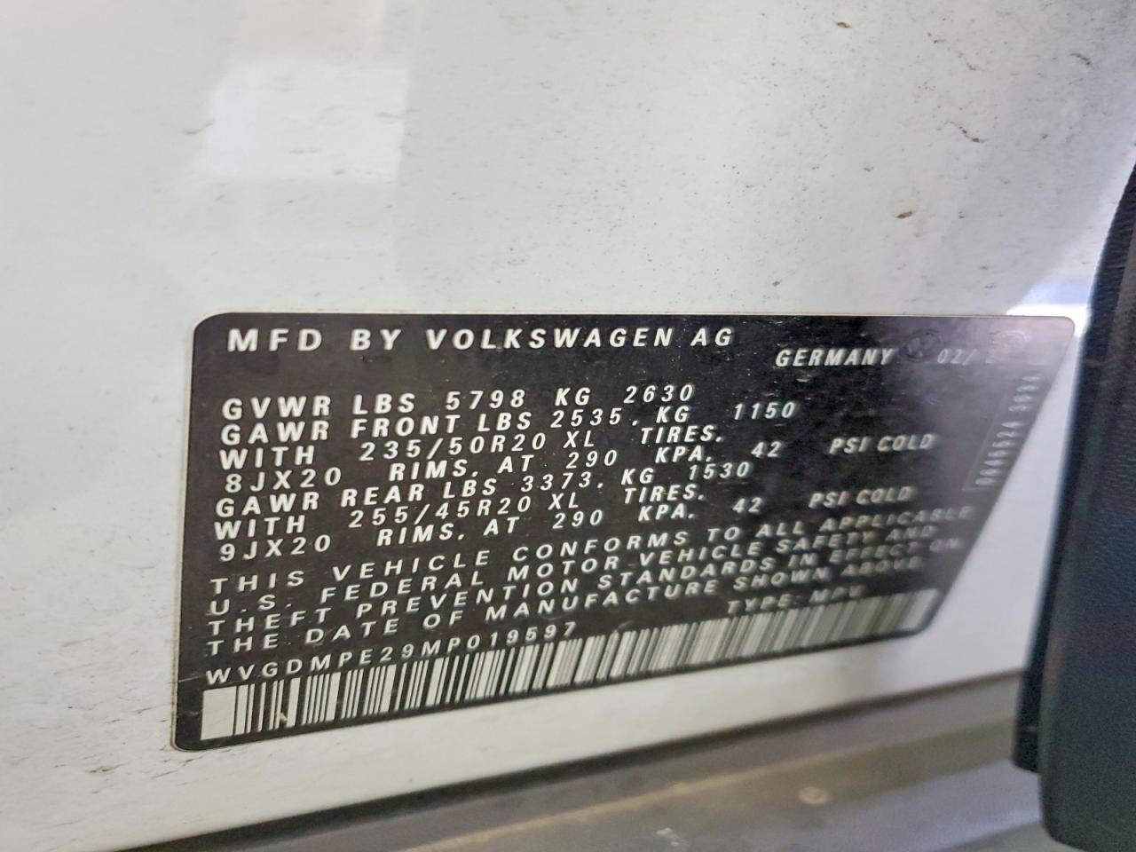 2021 VOLKSWAGEN ALL OTHER