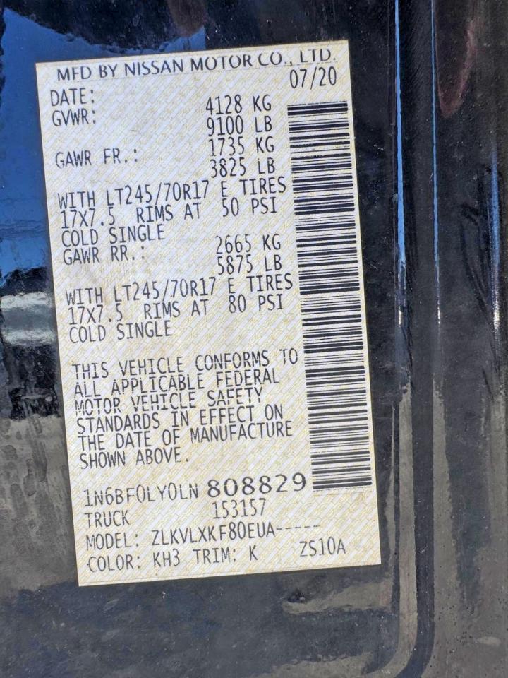 2020 NISSAN NV