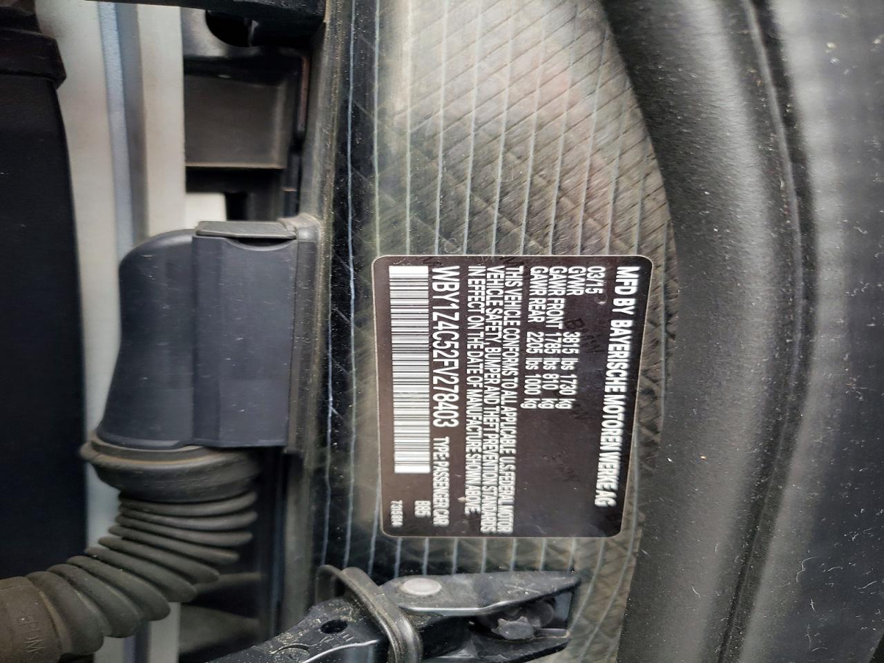 2015 BMW I SERIES