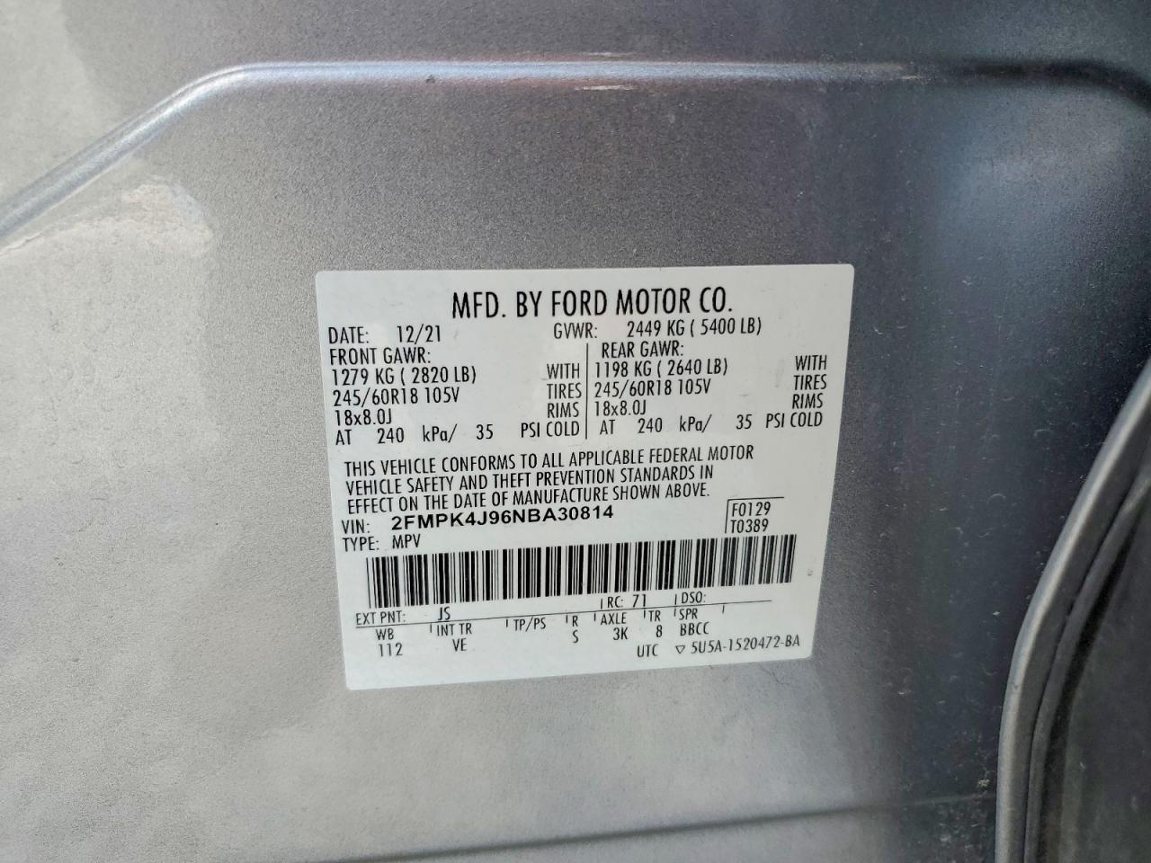 2022 FORD EDGE