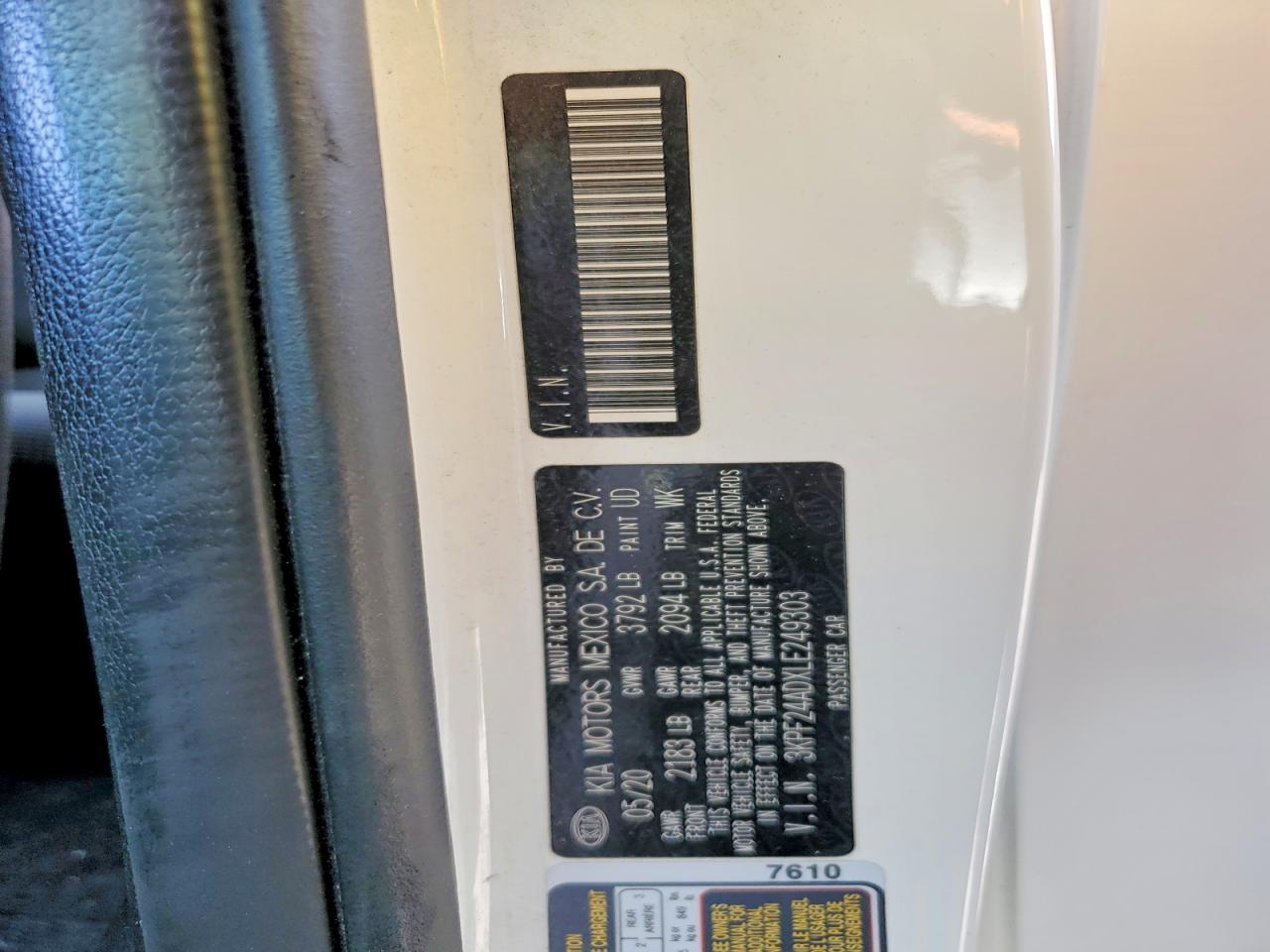 2020 KIA FORTE