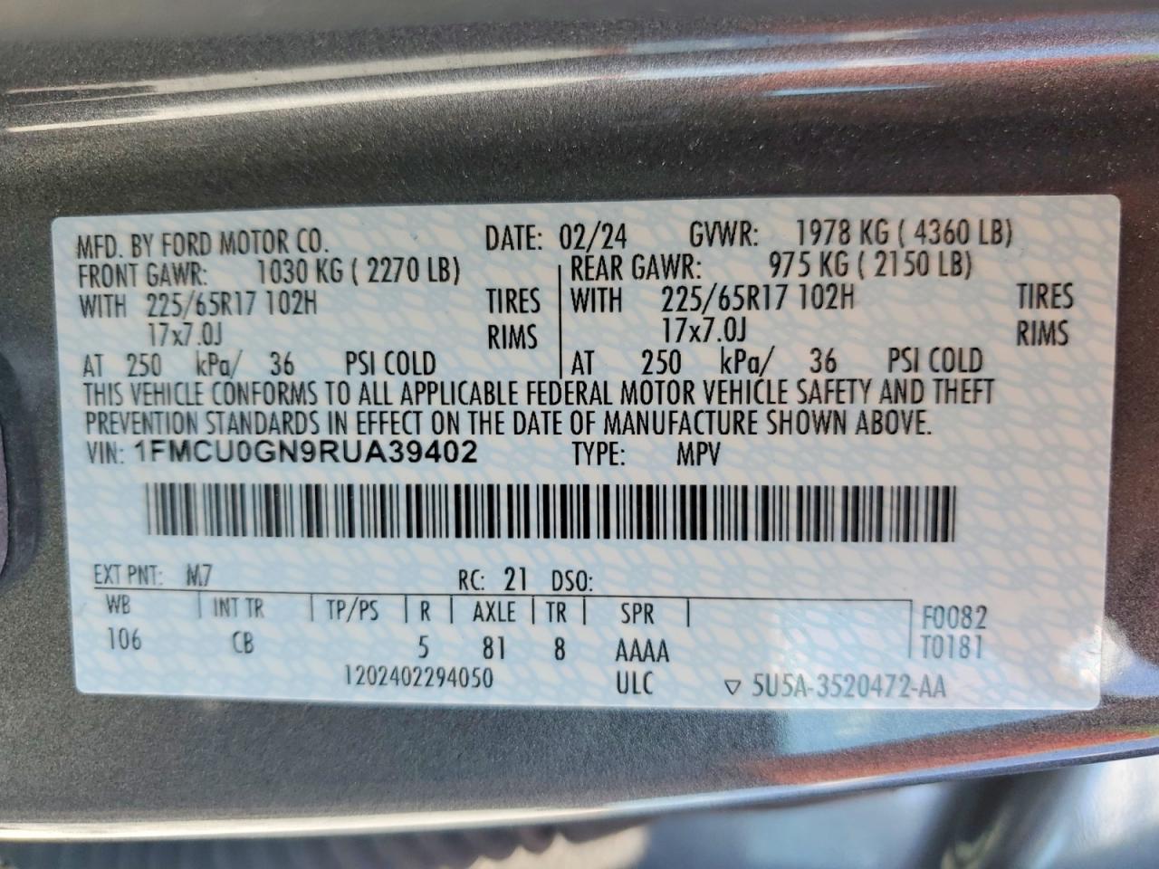 2024 FORD ESCAPE