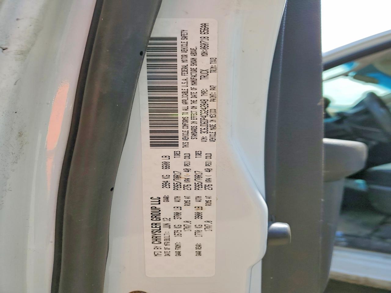 2012 DODGE RAM 1500