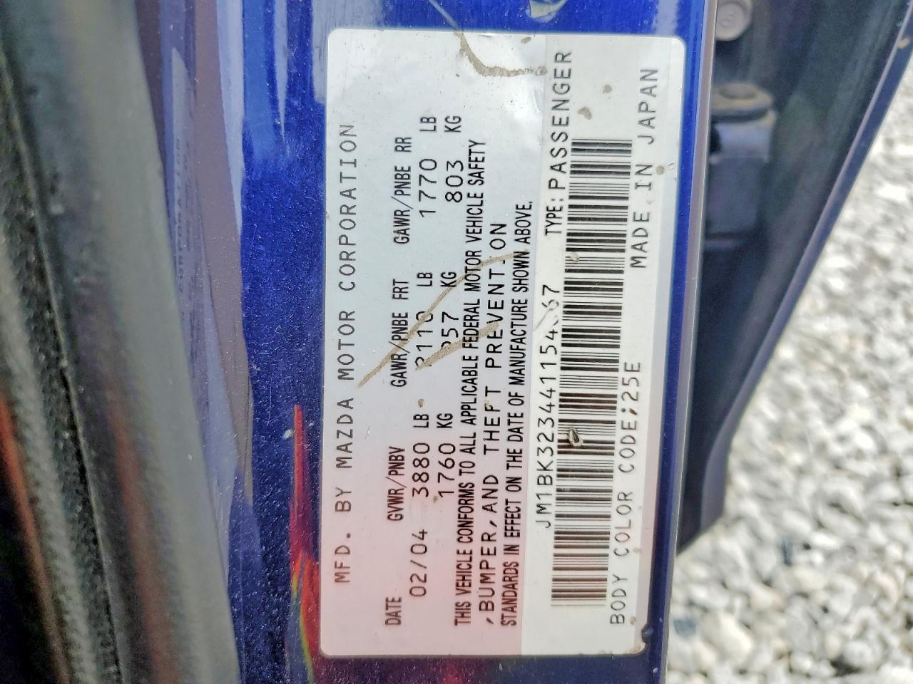 2004 MAZDA MAZDA3