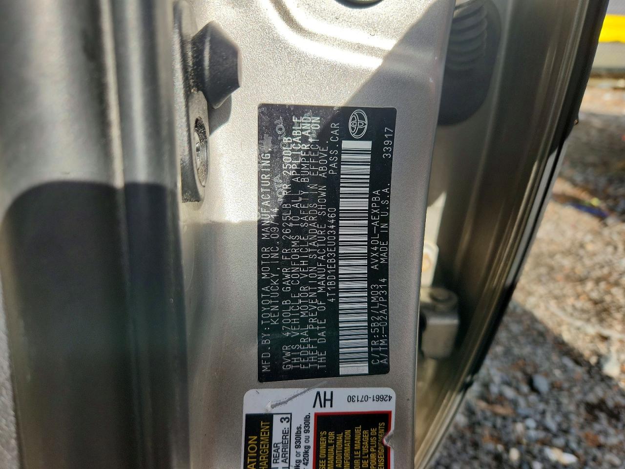 2014 TOYOTA AVALON