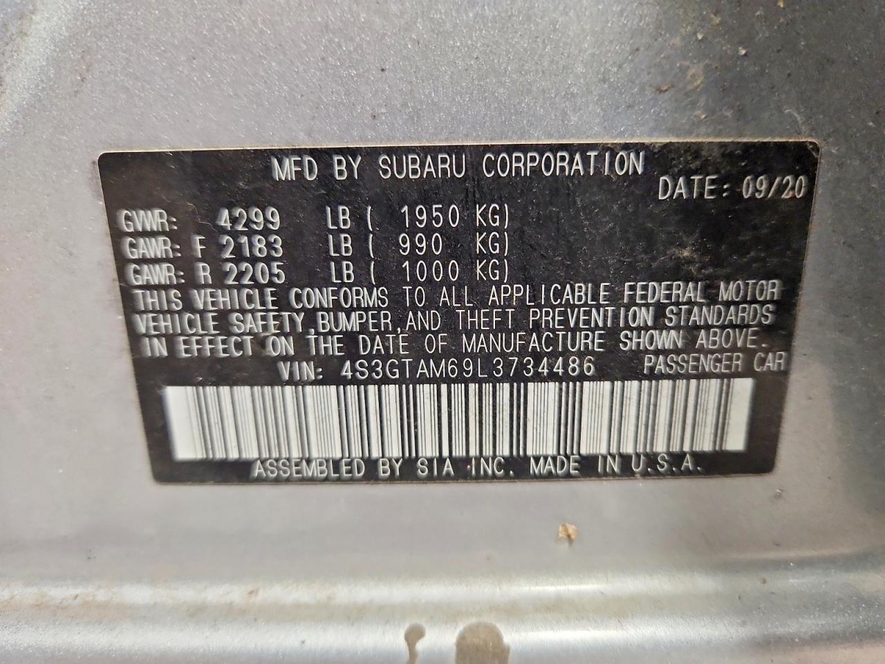 2020 SUBARU IMPREZA