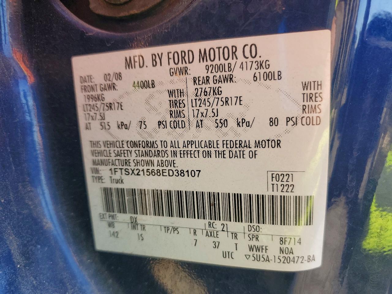 2008 FORD F250