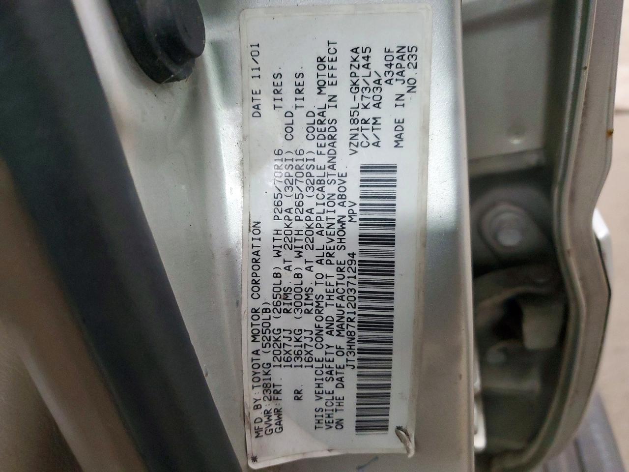 2002 TOYOTA 4RUNNER
