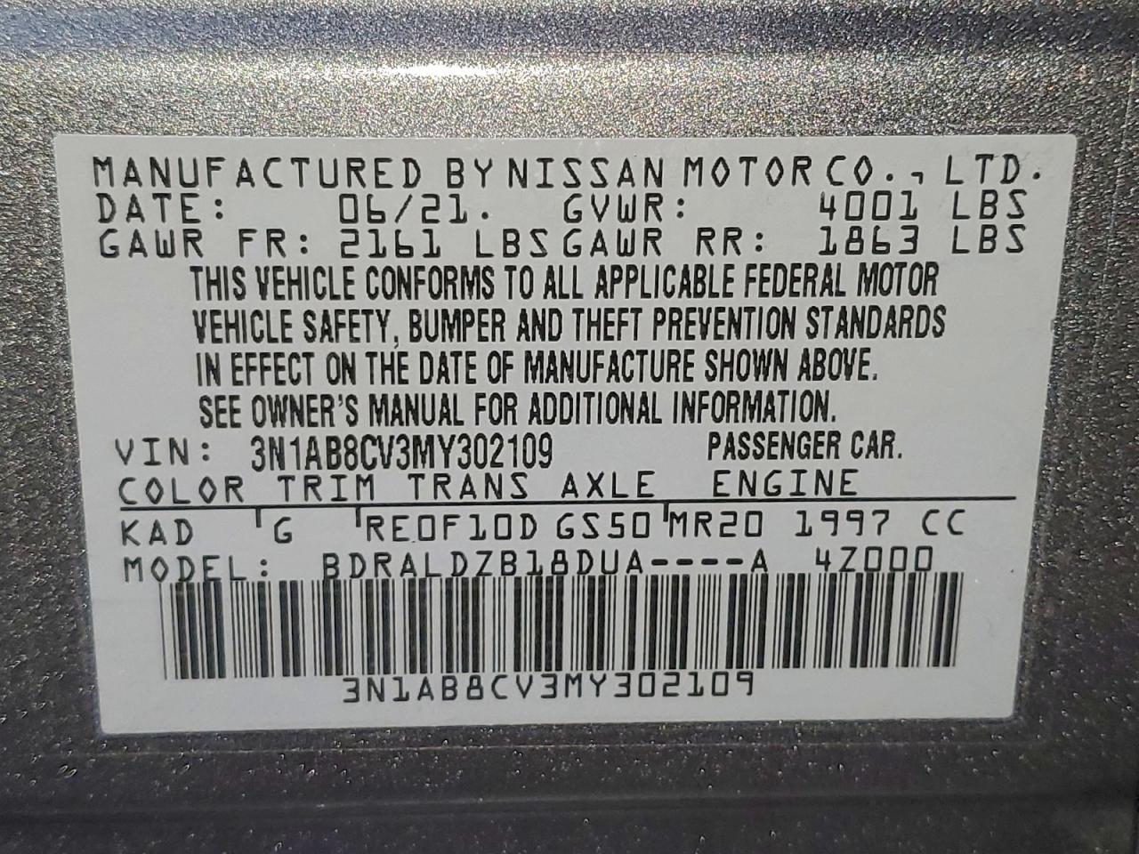 2021 NISSAN SENTRA