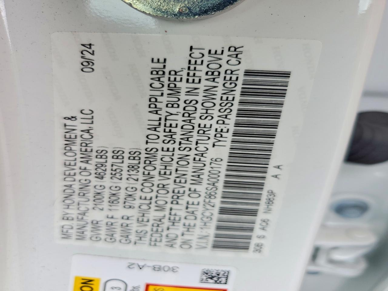 2025 HONDA ACCORD