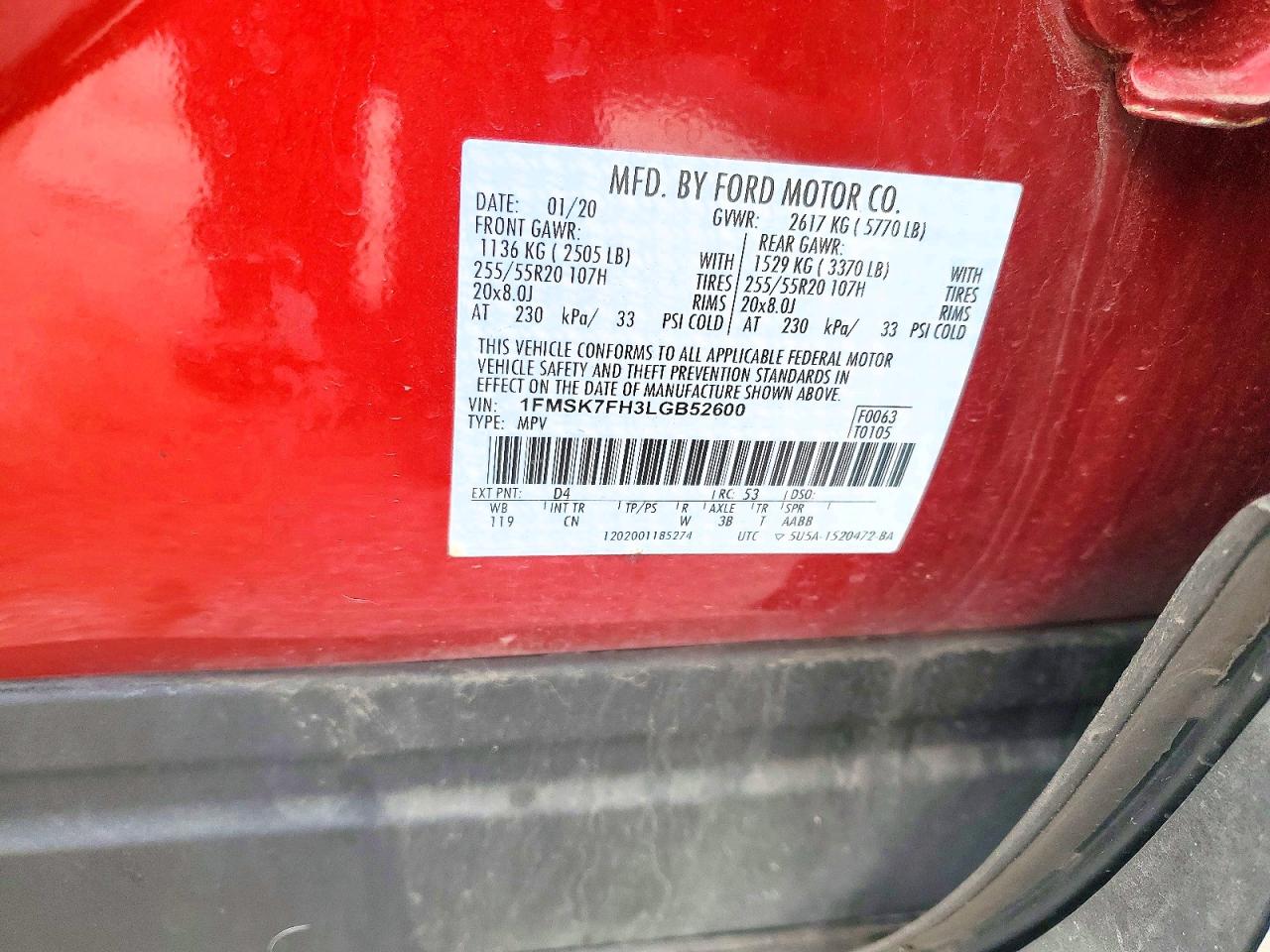 2020 FORD EXPLORER