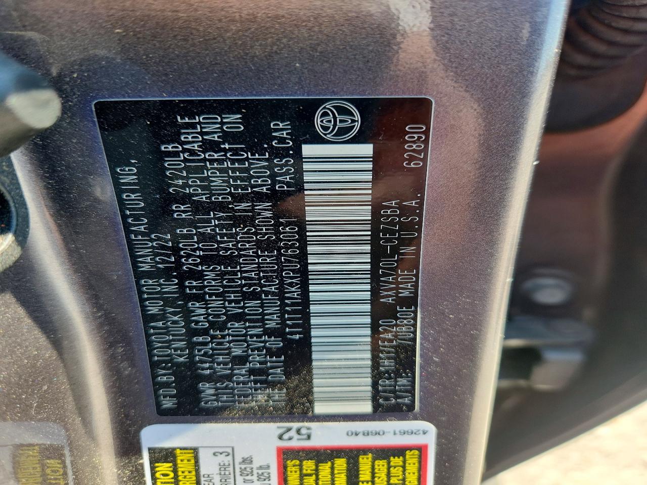 2023 TOYOTA CAMRY
