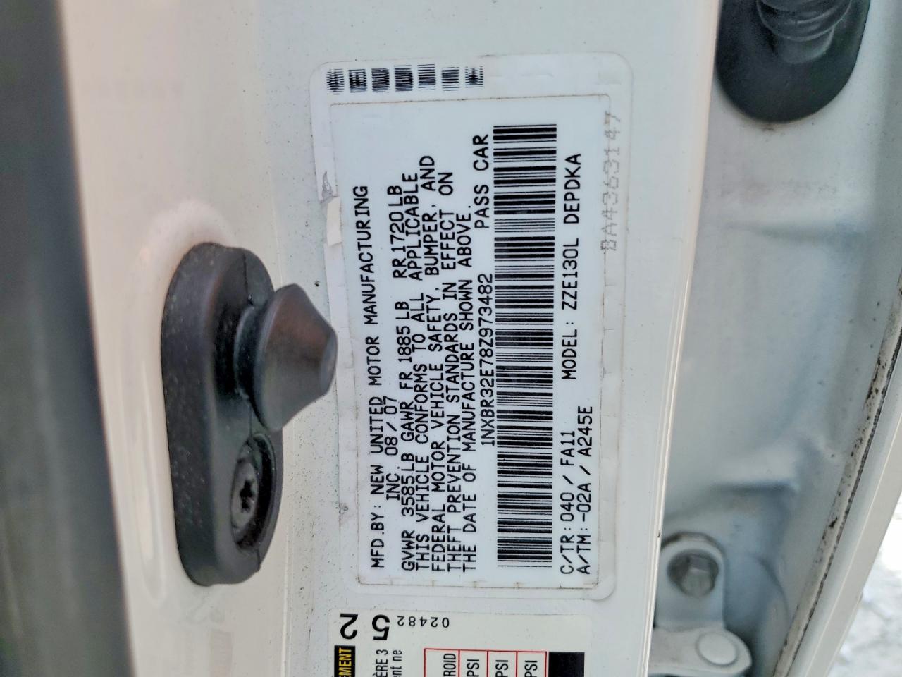 2008 TOYOTA COROLLA