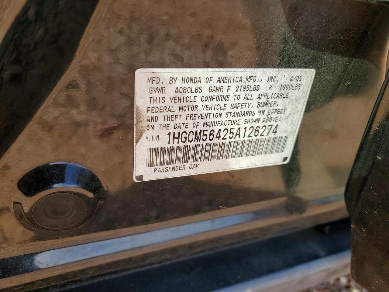 2005 HONDA ACCORD