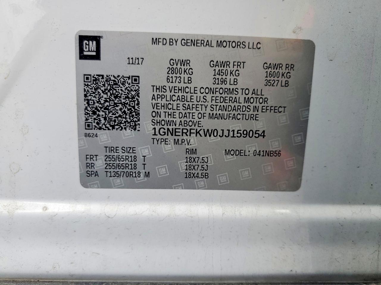 2018 CHEVROLET TRAVERSE