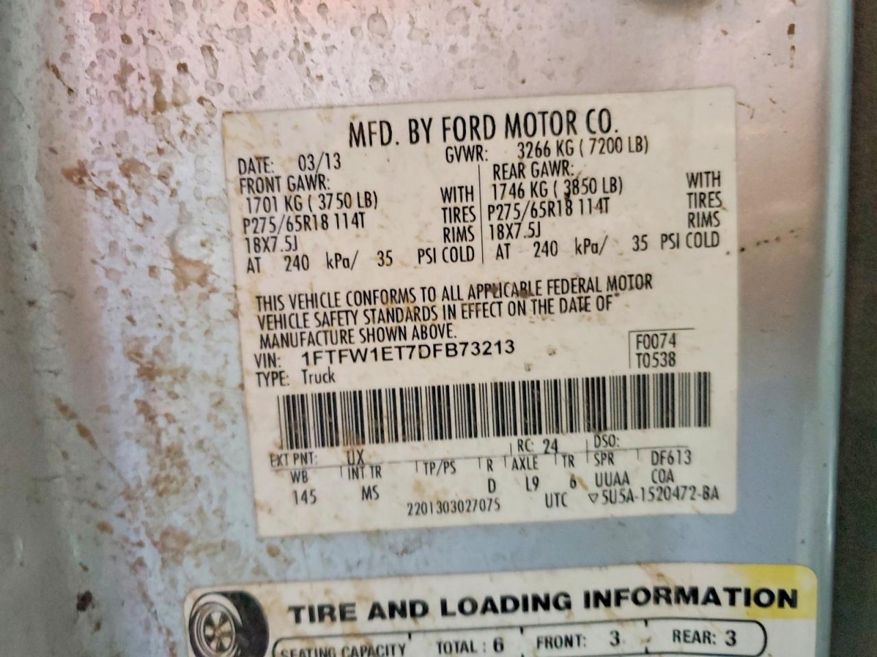 2013 FORD F150
