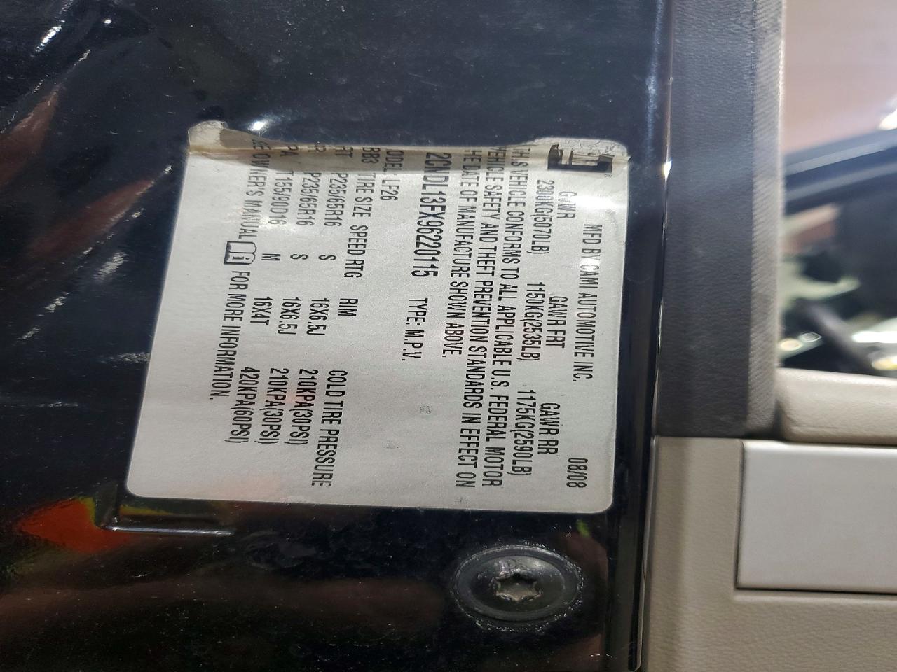 2009 CHEVROLET EQUINOX