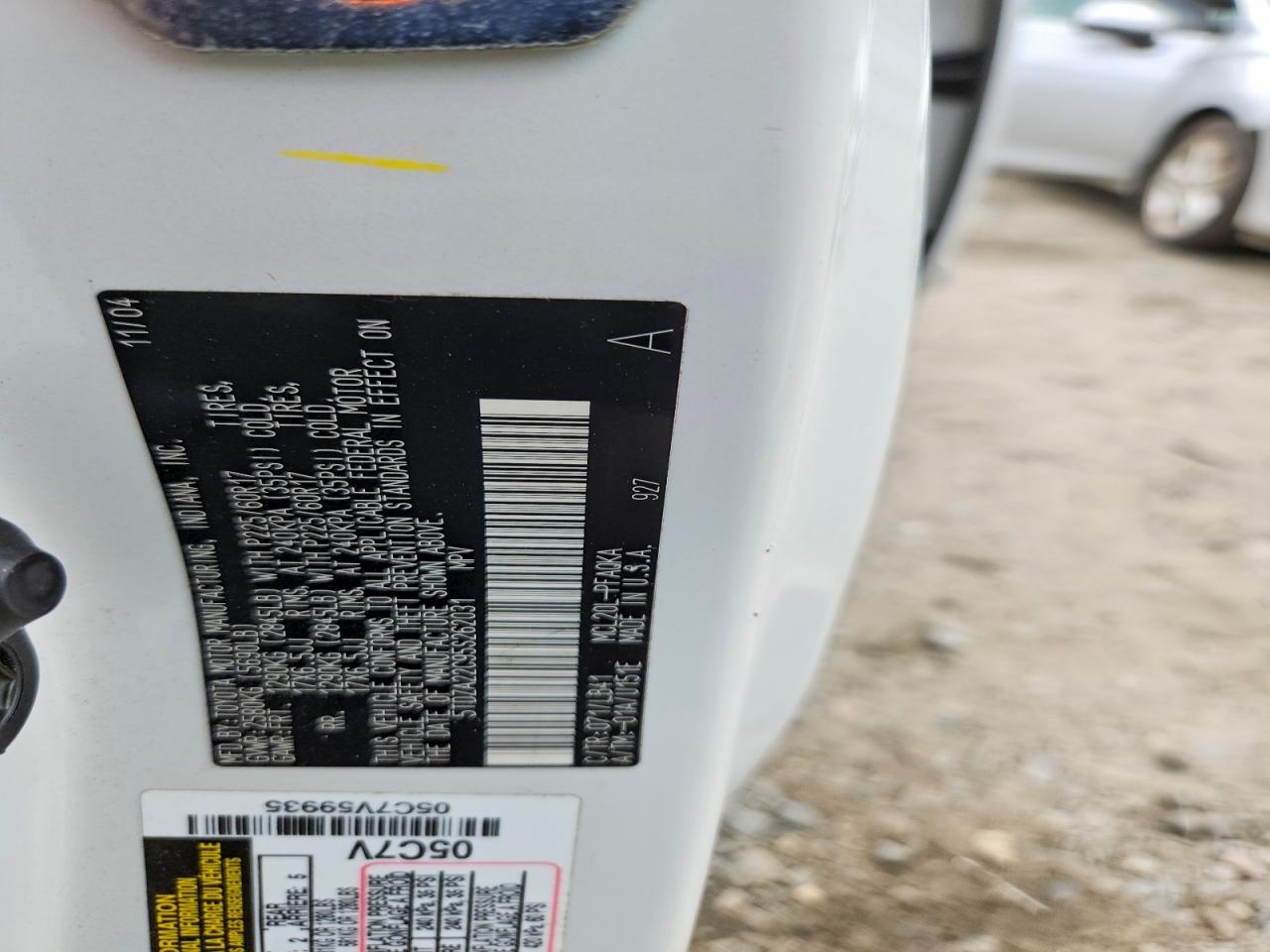 2005 TOYOTA SIENNA