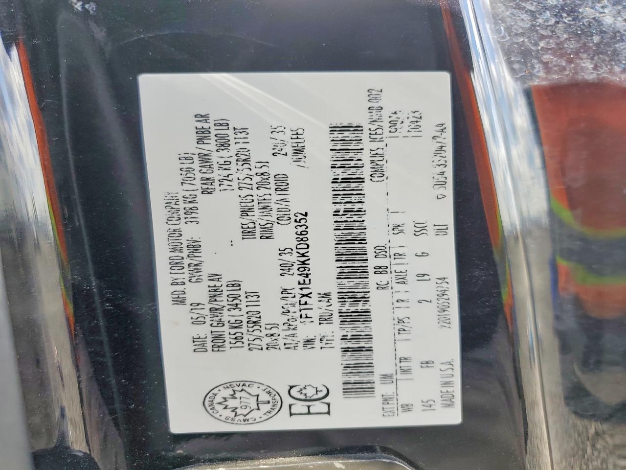 2019 FORD F150