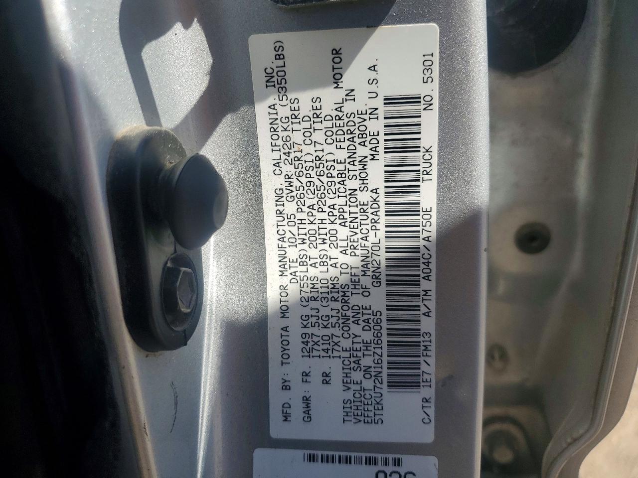 2006 TOYOTA TACOMA