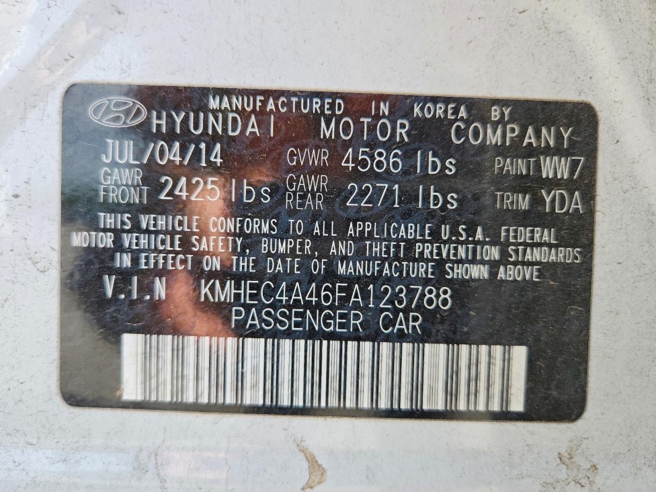 2015 HYUNDAI SONATA