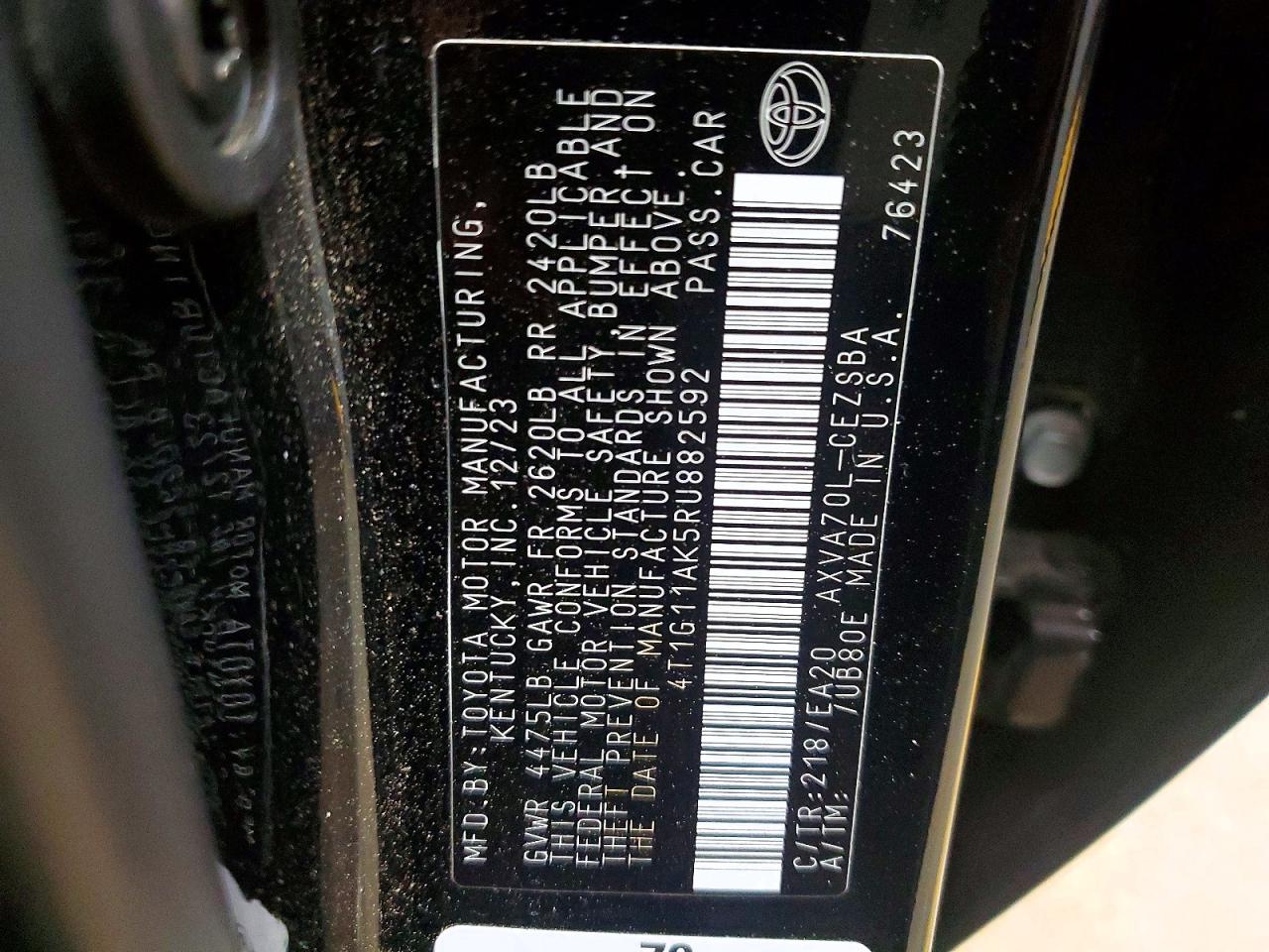 2024 TOYOTA CAMRY