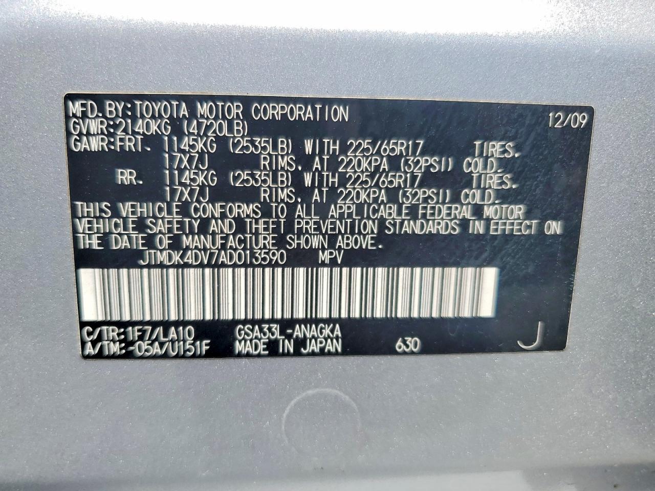2010 TOYOTA RAV4