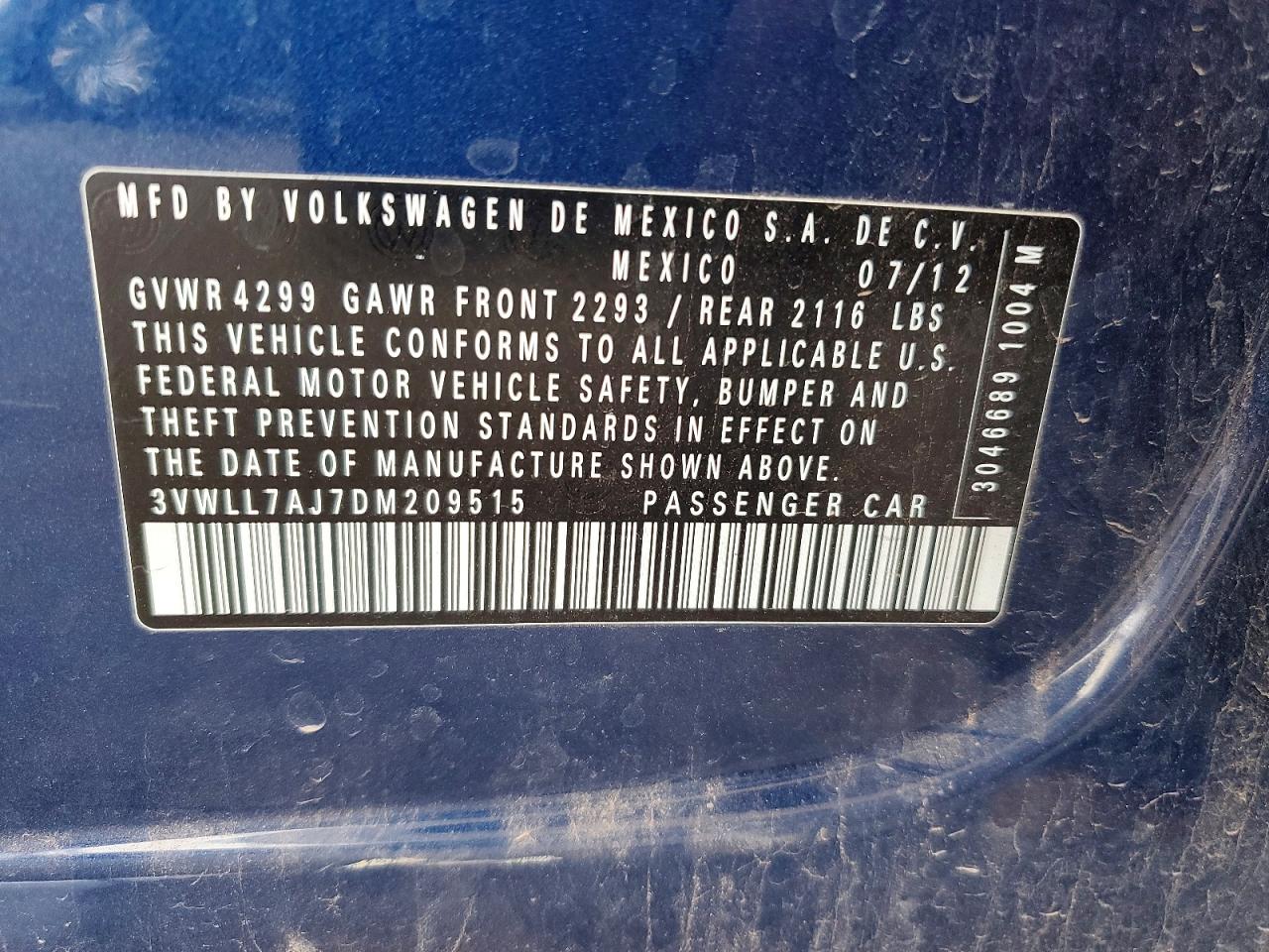 2013 VOLKSWAGEN JETTA