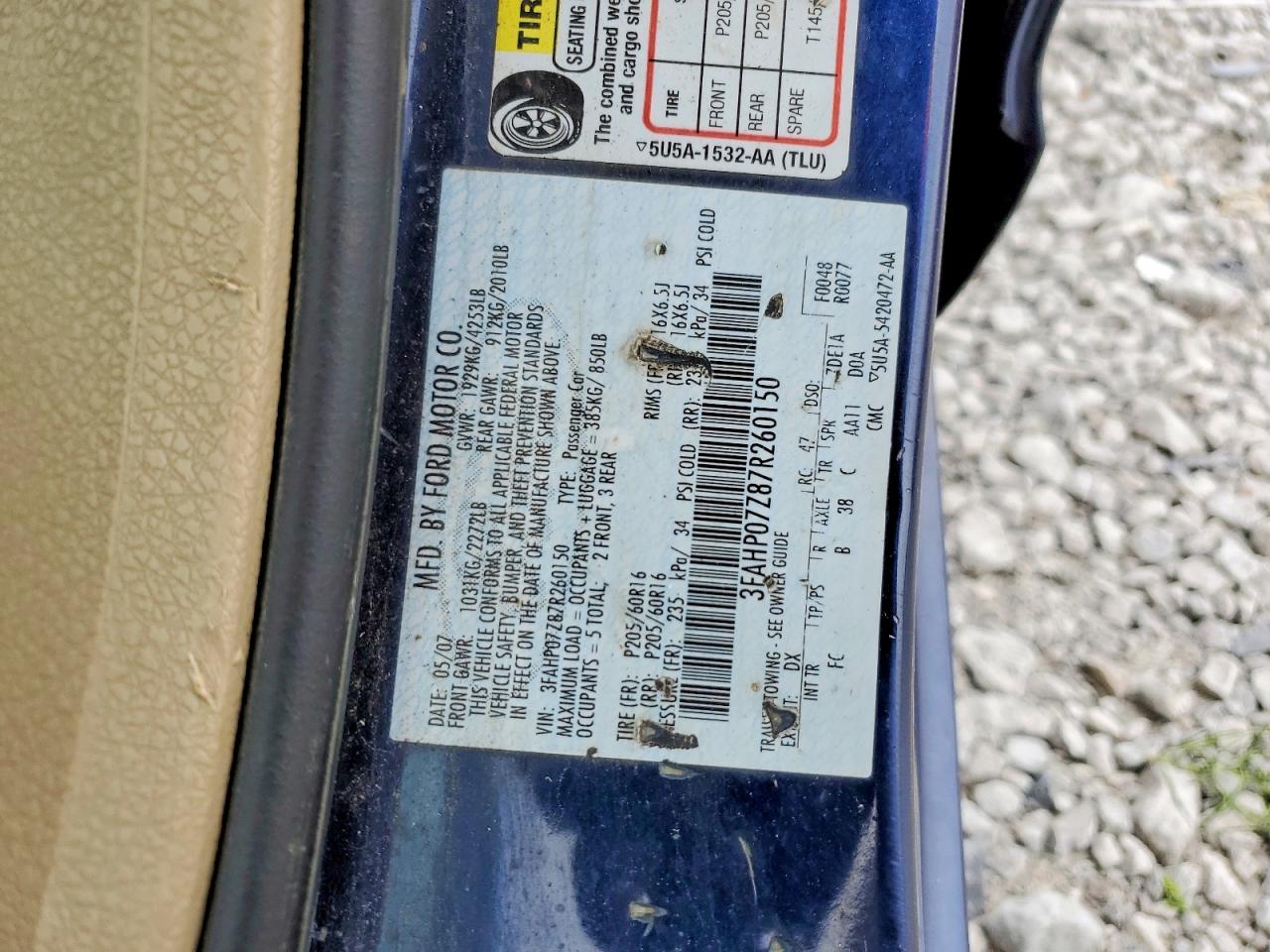 2007 FORD FUSION