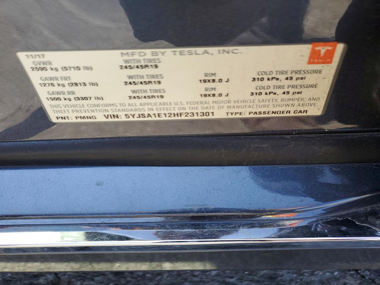 2017 TESLA MODEL S