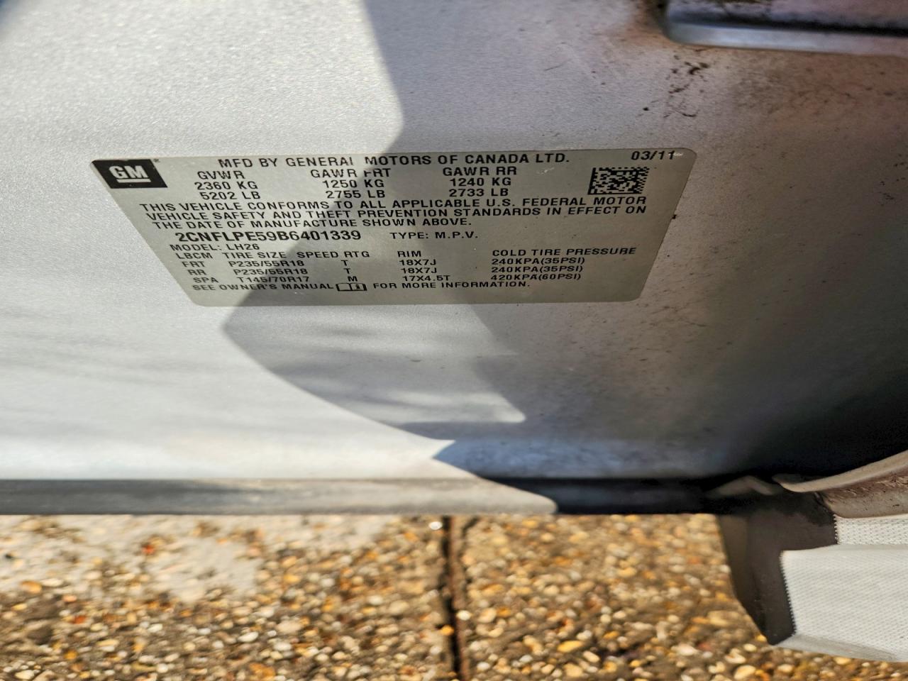 2011 CHEVROLET EQUINOX