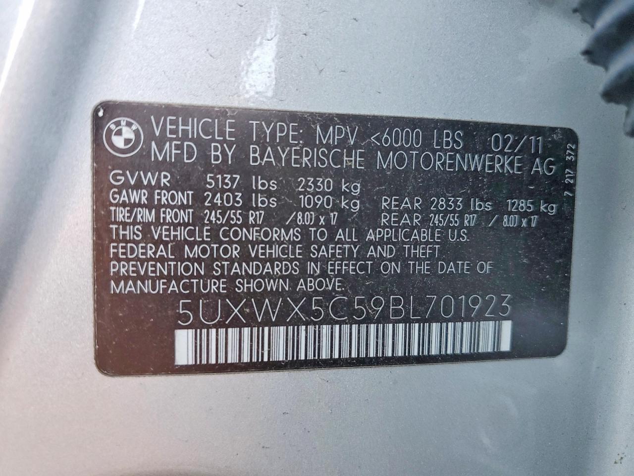 2011 BMW X3