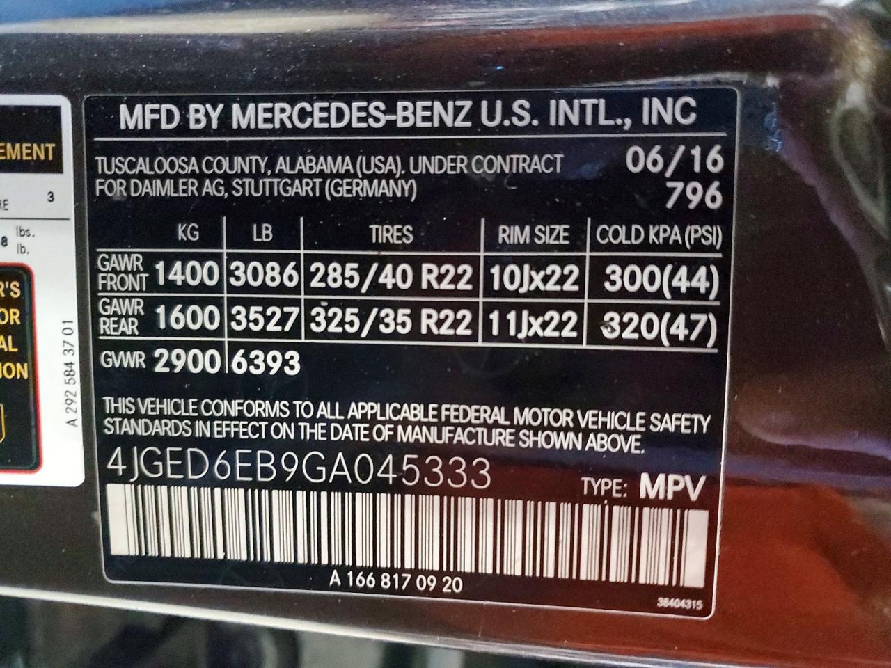 2016 MERCEDES-BENZ GLE-CLASS