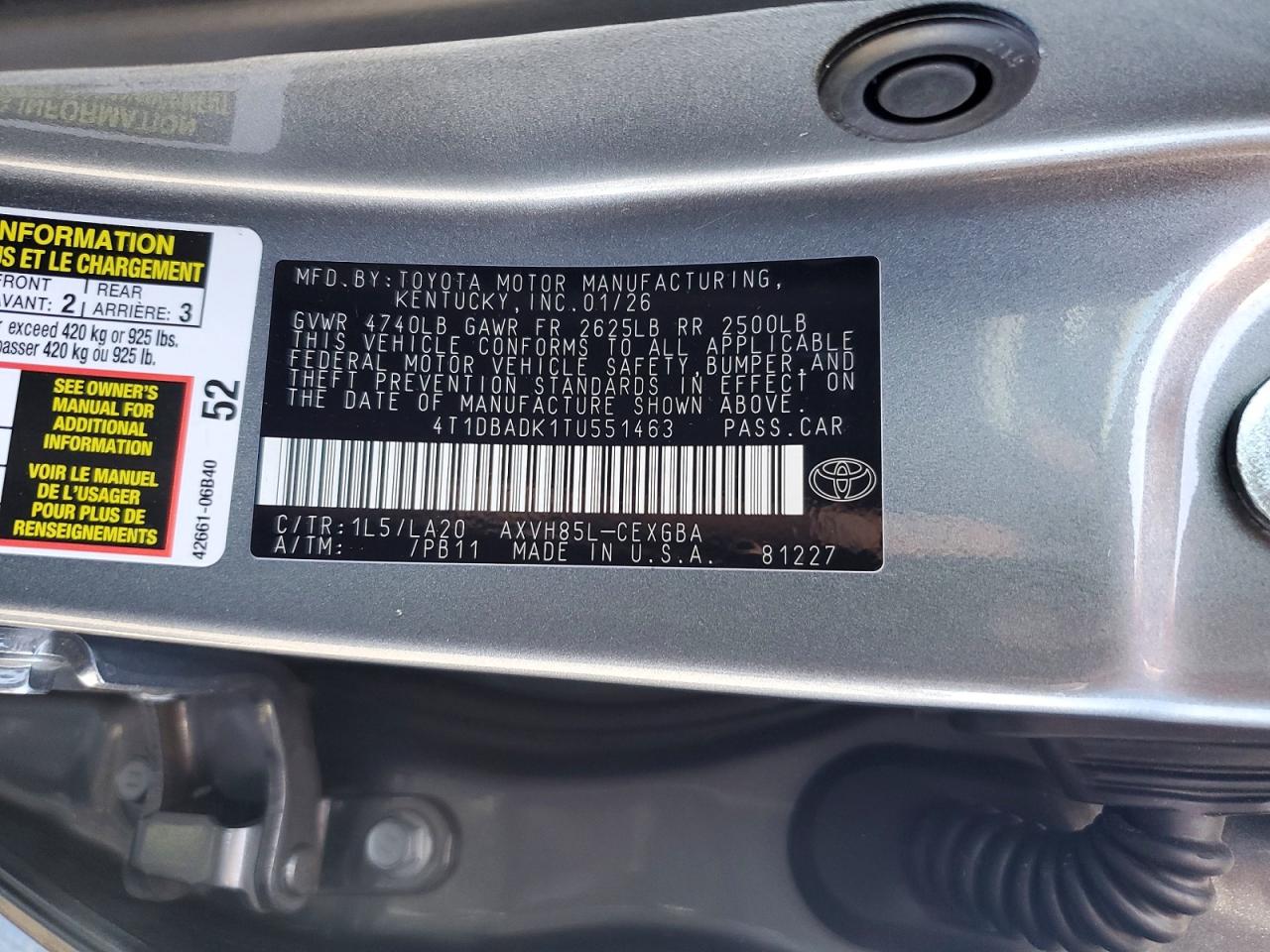 2026 TOYOTA CAMRY