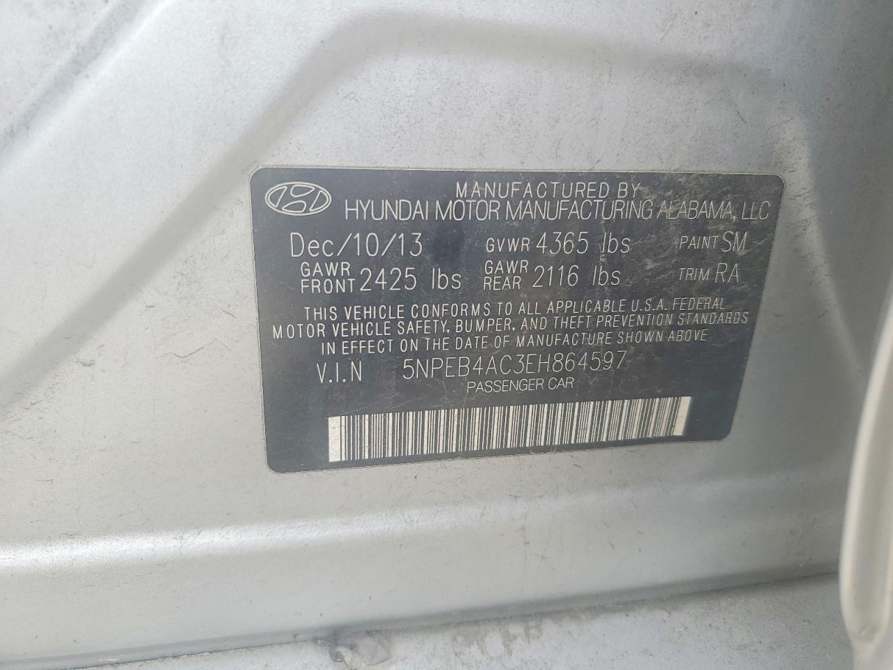 2014 HYUNDAI SONATA