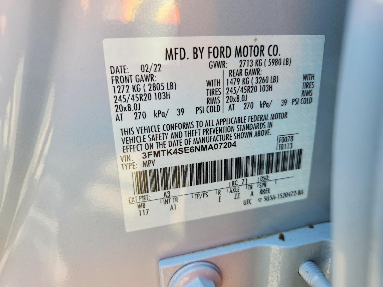 2022 FORD MUSTANG