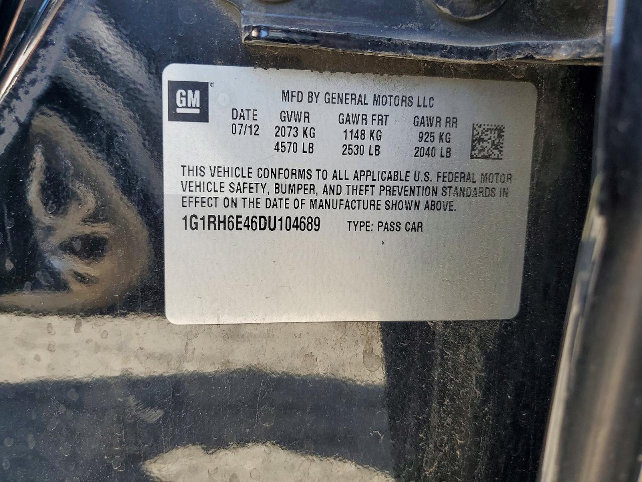 2013 CHEV VOLT