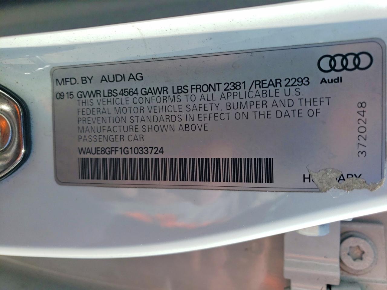 2016 AUDI A3