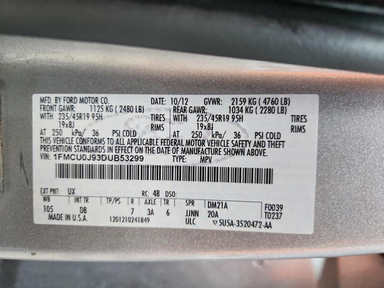 2013 FORD ESCAPE