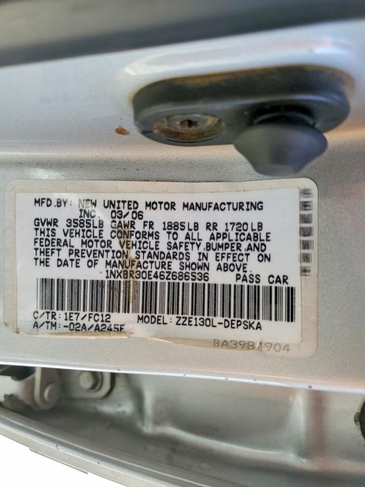 2006 TOYOTA COROLLA