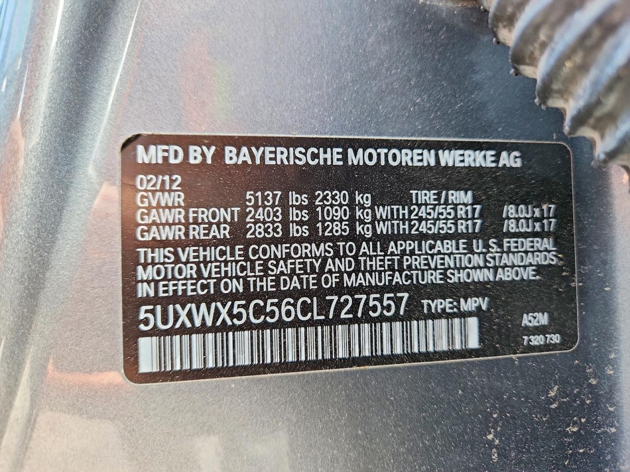 2012 BMW X3