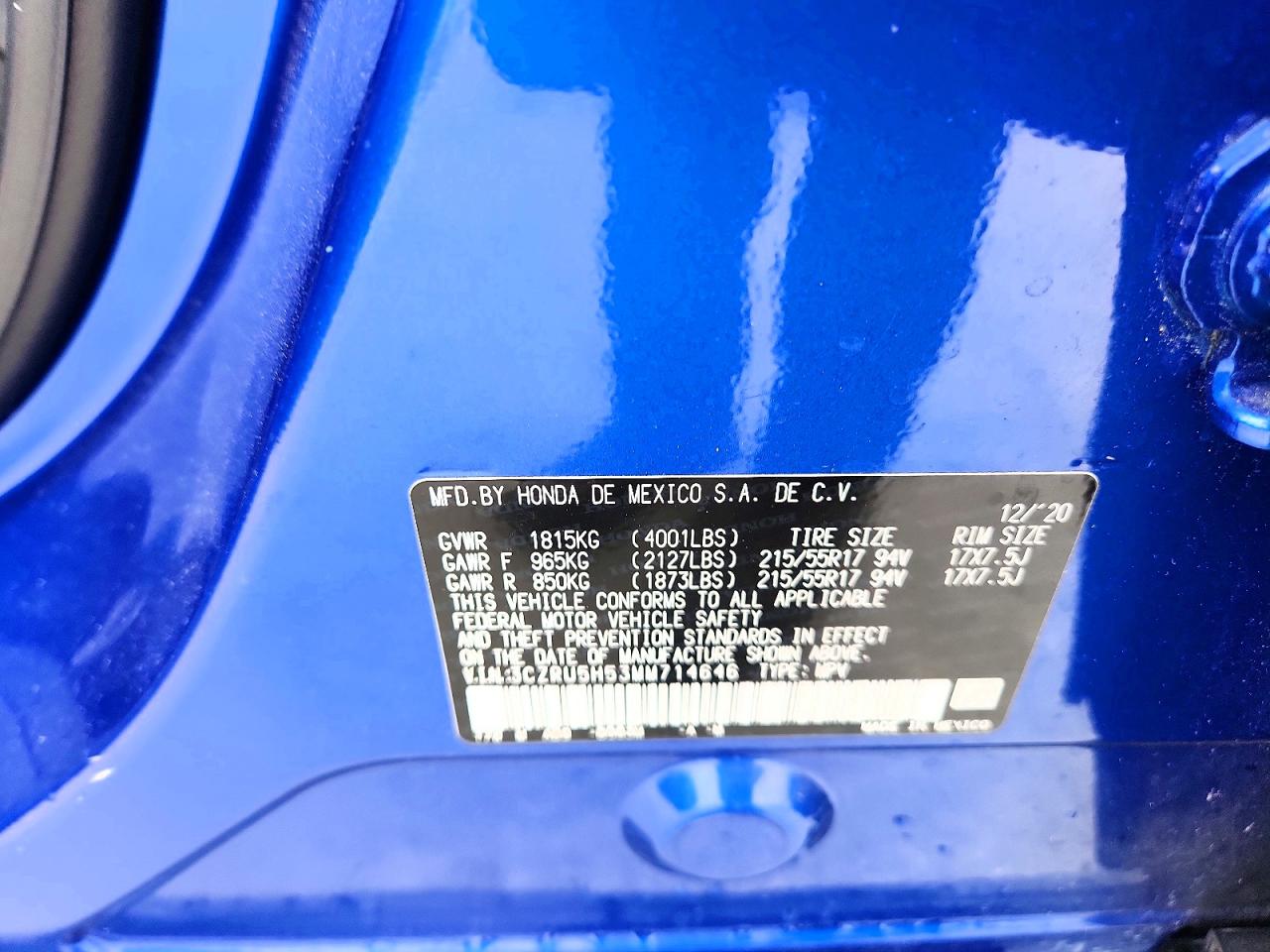 2021 HONDA HR-V