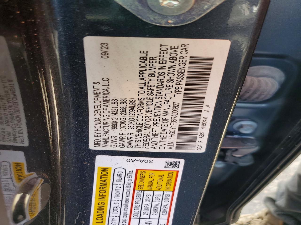 2024 HONDA ACCORD