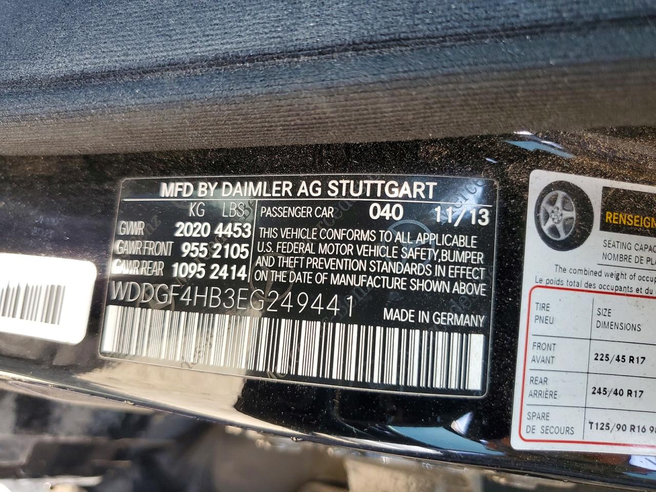 2014 MERCEDES-BENZ C-CLASS