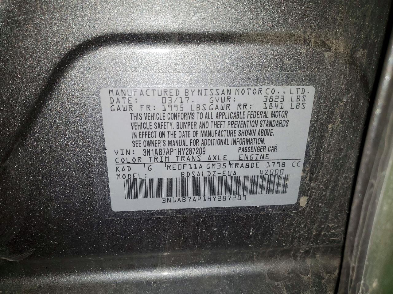 2017 NISSAN SENTRA
