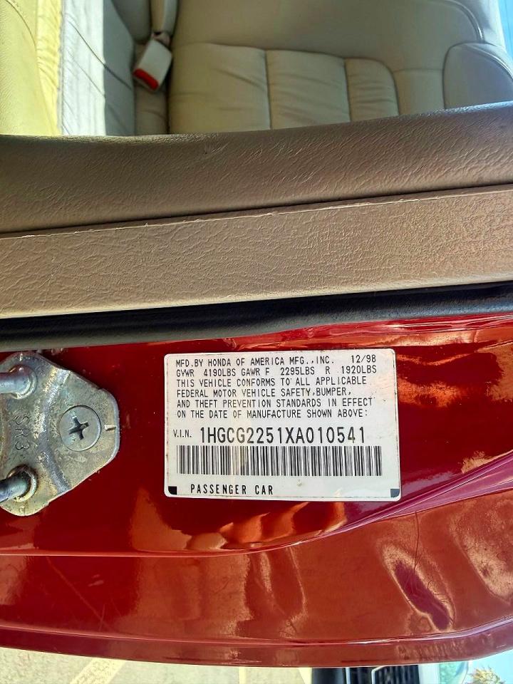 1999 HONDA ACCORD
