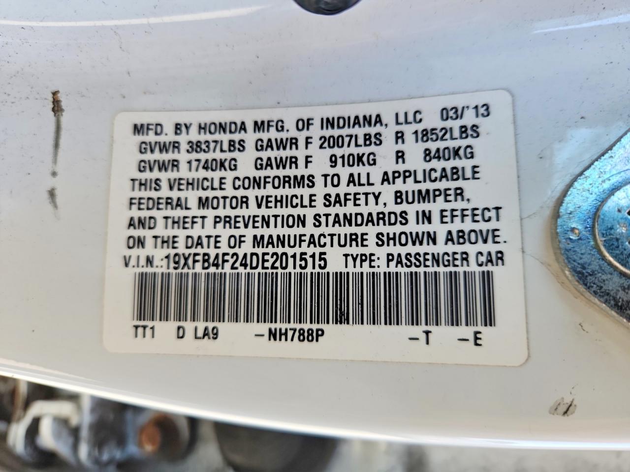 2013 HONDA CIVIC
