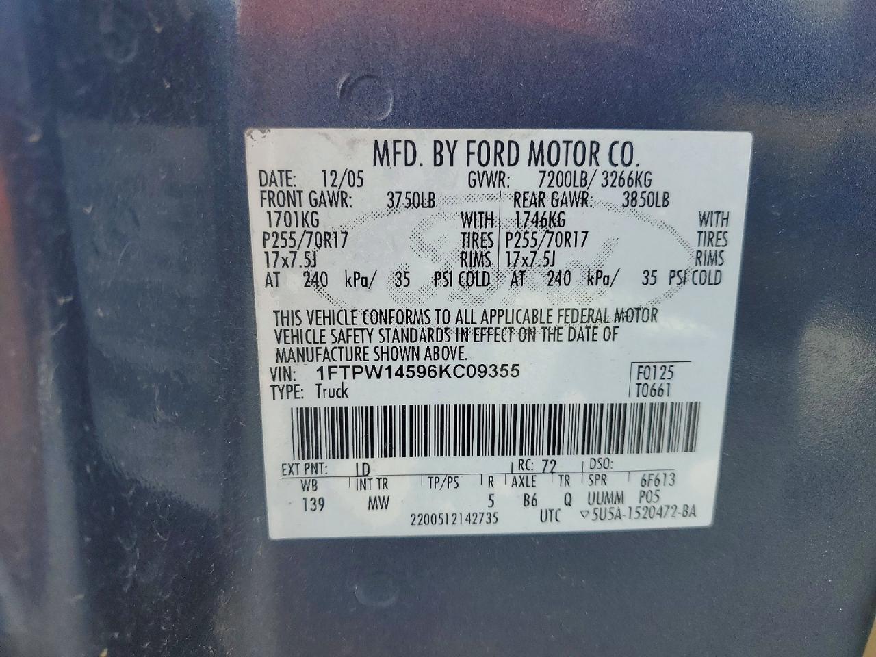 2006 FORD F150
