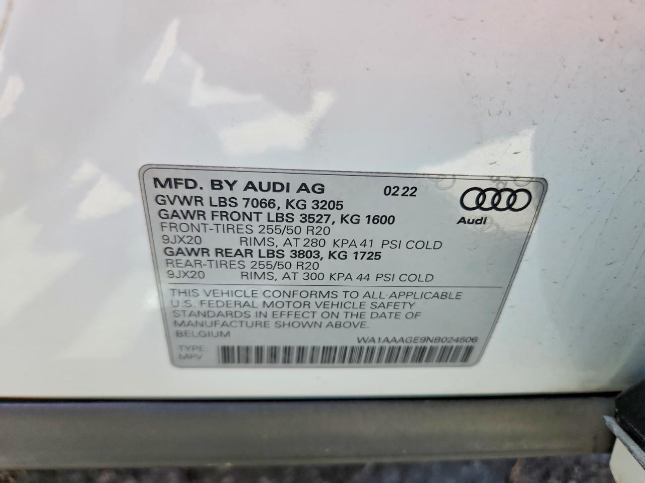 2022 AUDI E-TRON