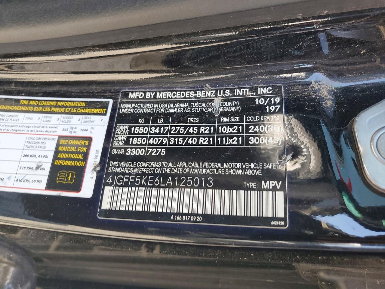 2020 MERCEDES-BENZ GLS-CLASS